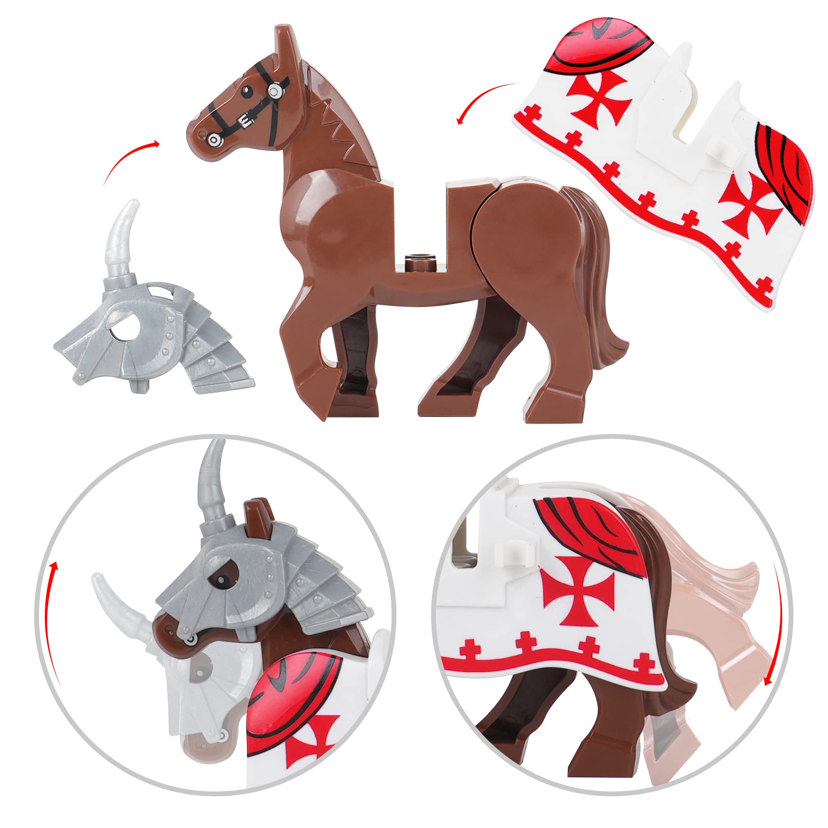 Foto 4 pulgar | Figuras de Caballo Mooxi para Bloques de Construcción 10 Piezas -Venta Internacional