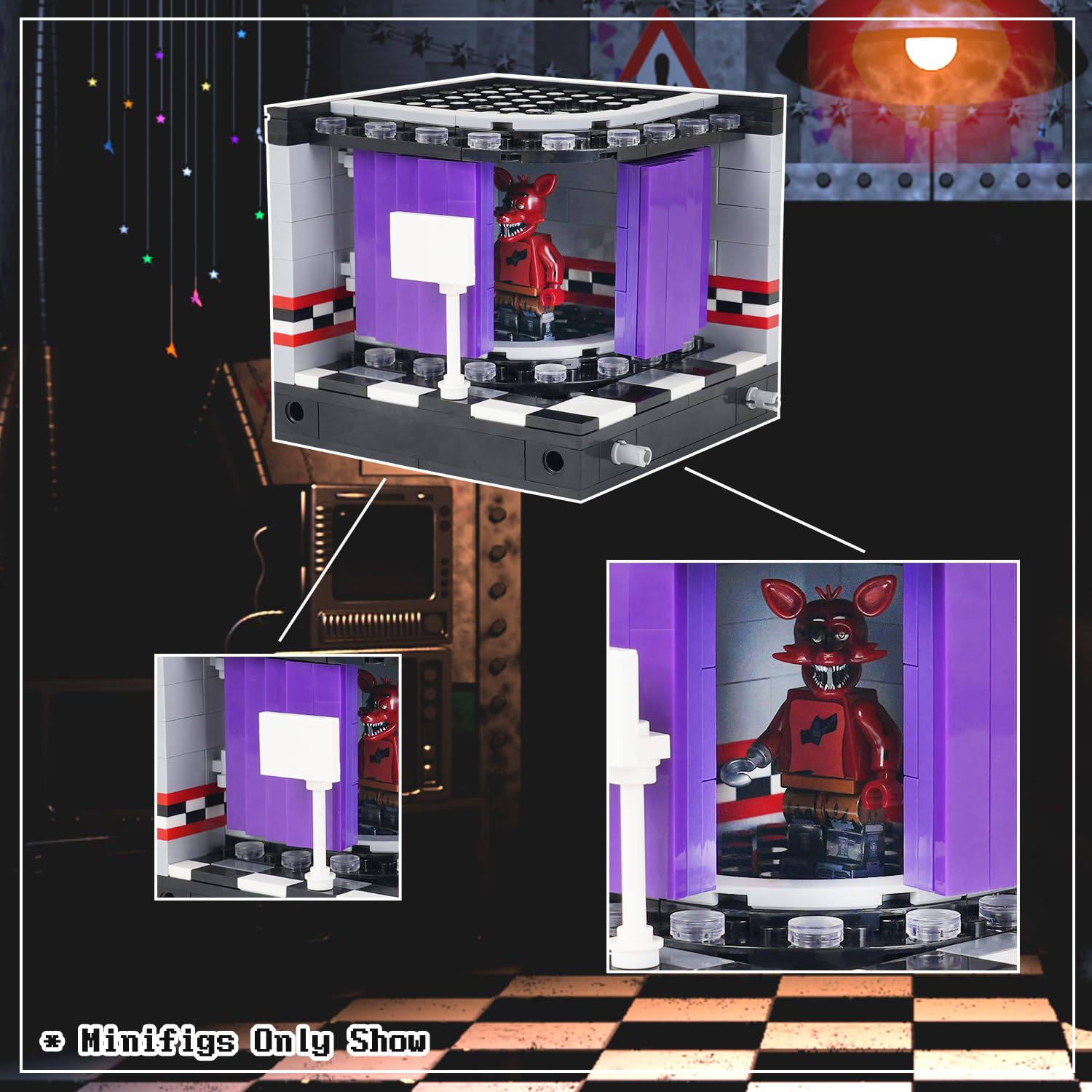 Foto 5 pulgar | Juego de Bloques Mooxi Fnaf Stage 231 Piezas-Venta Internacional