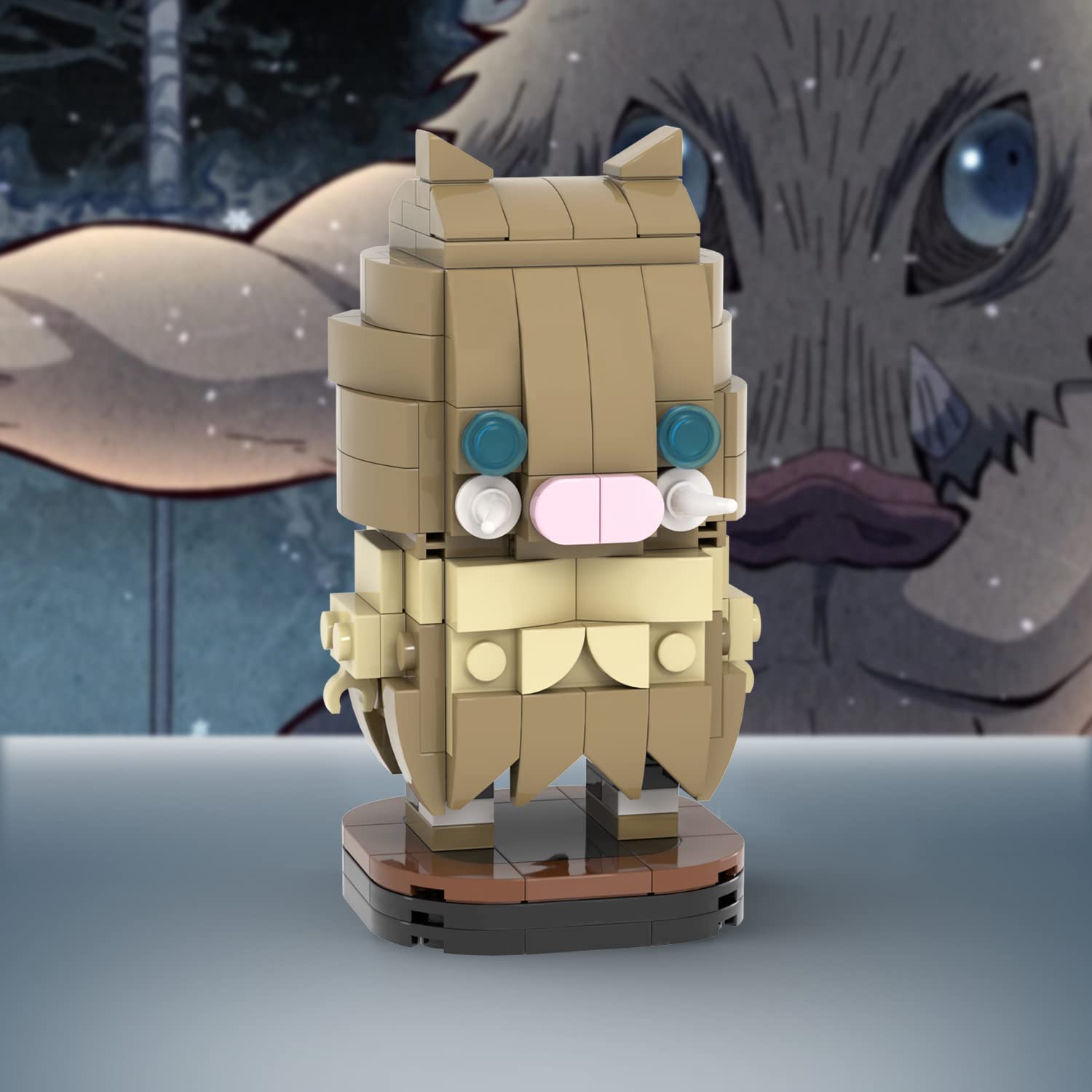Foto 3 pulgar | Set De Construcción Mooxi-moc Anime Demon Slayer Hashibira Inosuke - Venta Internacional