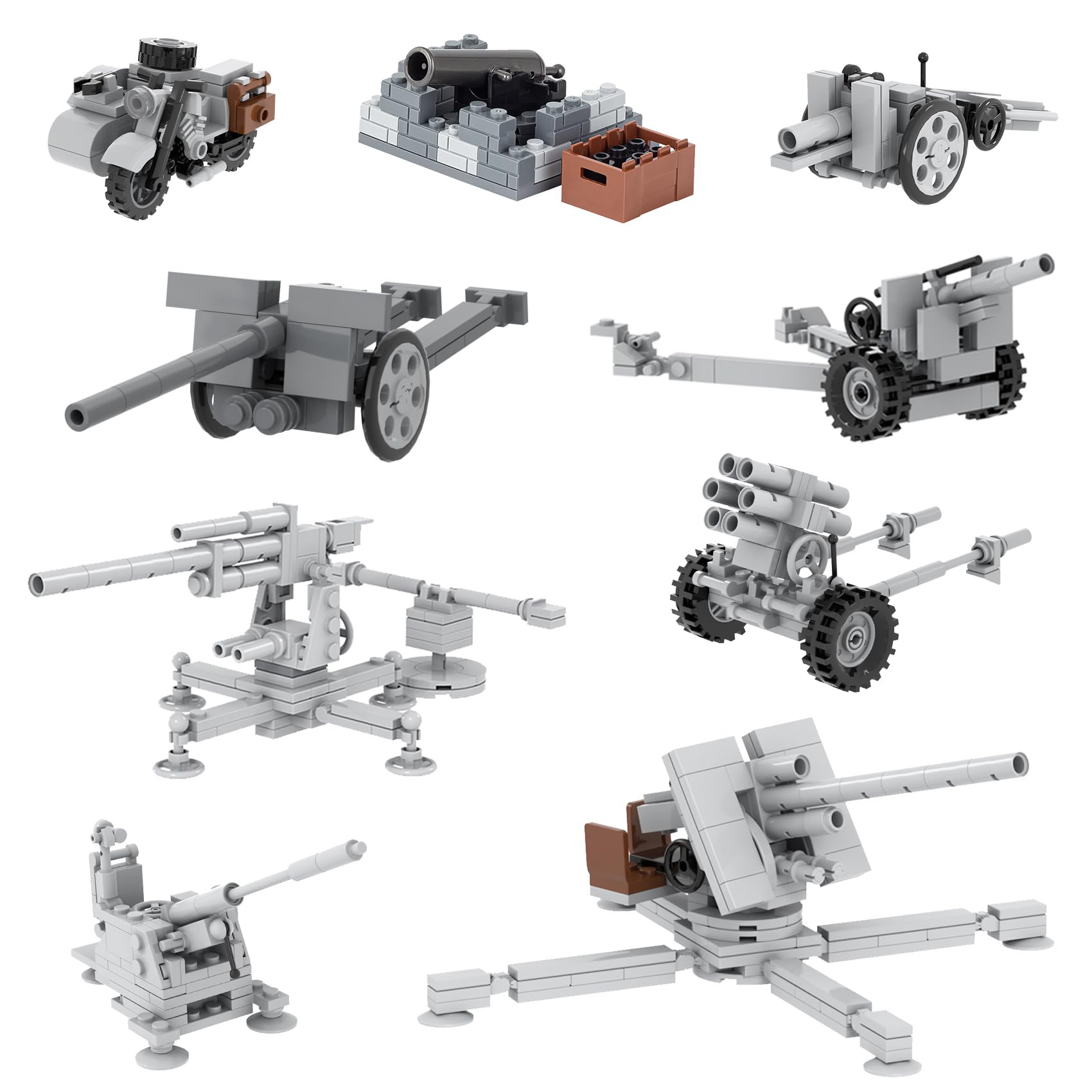 Foto 1 | Set de Bloques Mooxi Armas de Artillería de la Segunda Guerra Mundial 710 Piezas - Venta Internacional