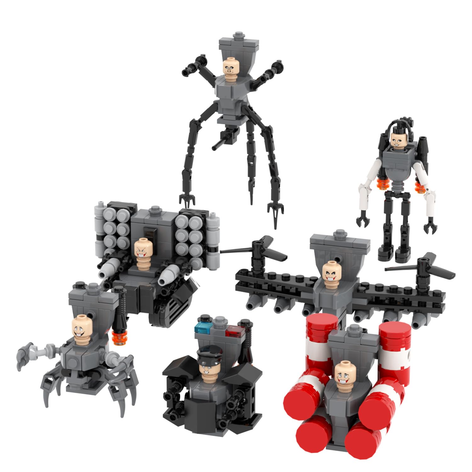 Foto 2 pulgar | Set de Construcción Mooxi-moc Skibi Man Minifigs 572 Piezas - Venta Internacional