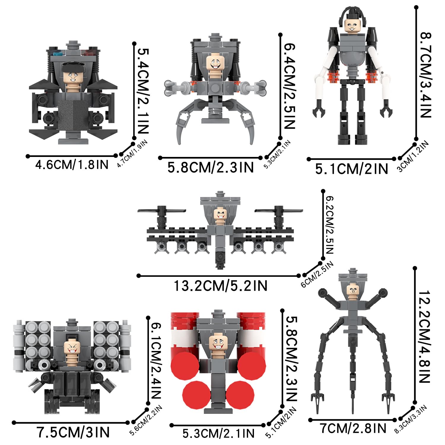 Foto 4 pulgar | Set de Construcción Mooxi-moc Skibi Man Minifigs 572 Piezas - Venta Internacional