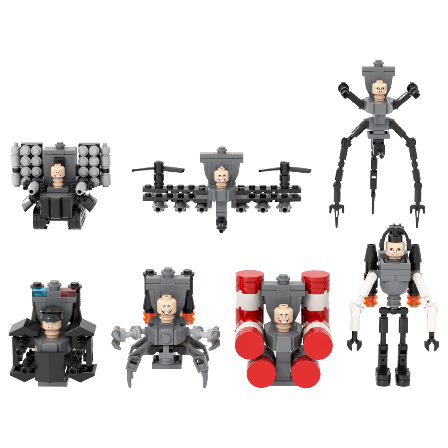 Foto 5 pulgar | Set de Construcción Mooxi-moc Skibi Man Minifigs 572 Piezas - Venta Internacional