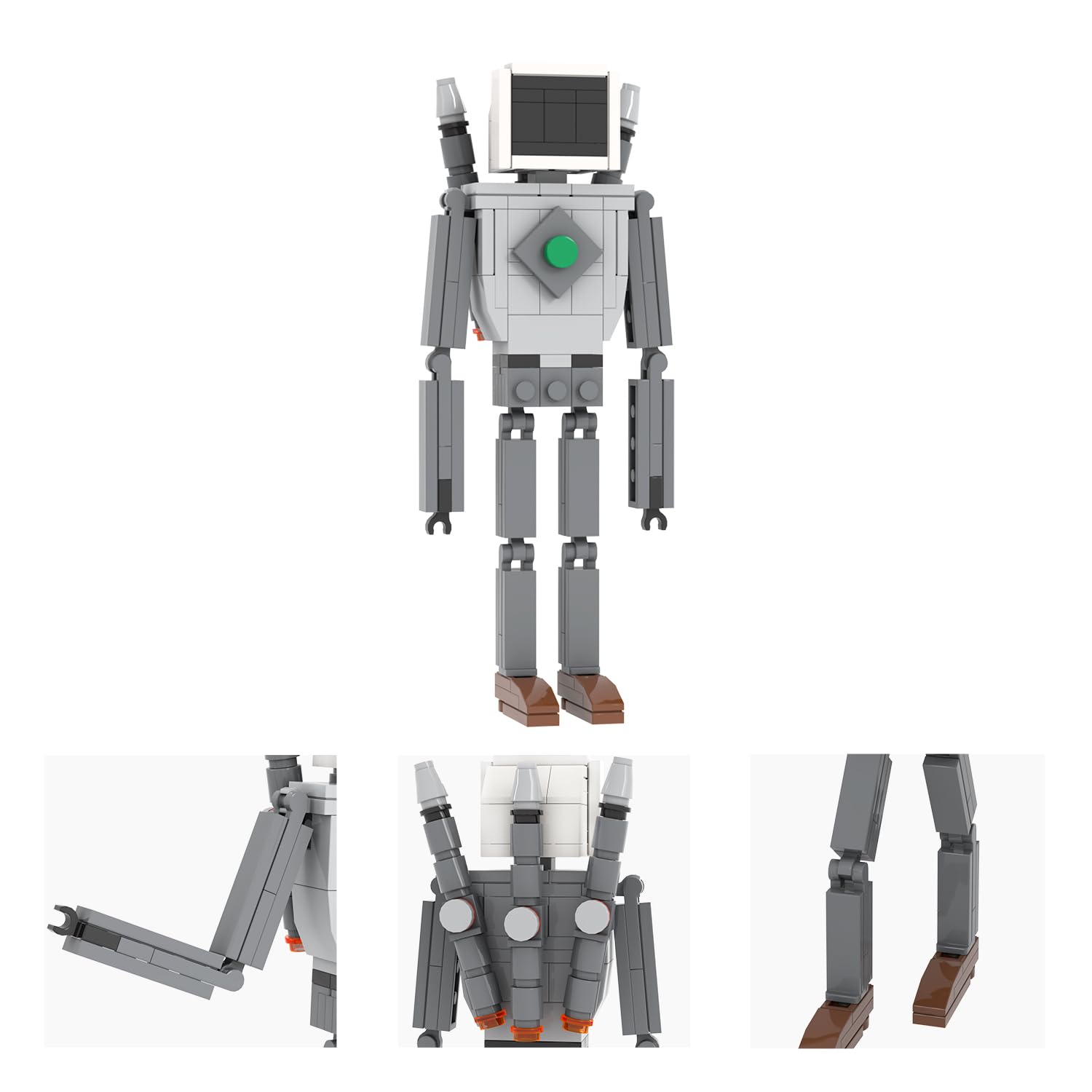 Foto 5 | Set de Construcción Mooxi-moc Skibi Man Computer Man Kids 144 Piezas - Venta Internacional