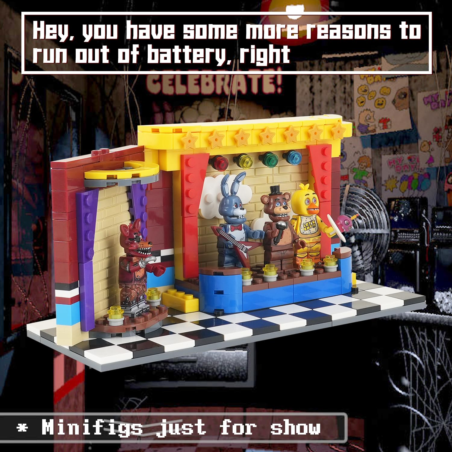 Foto 3 pulgar | Set de Construcción Mooxi-moc Fnaf Movie Stage 286 Piezas - Venta Internacional