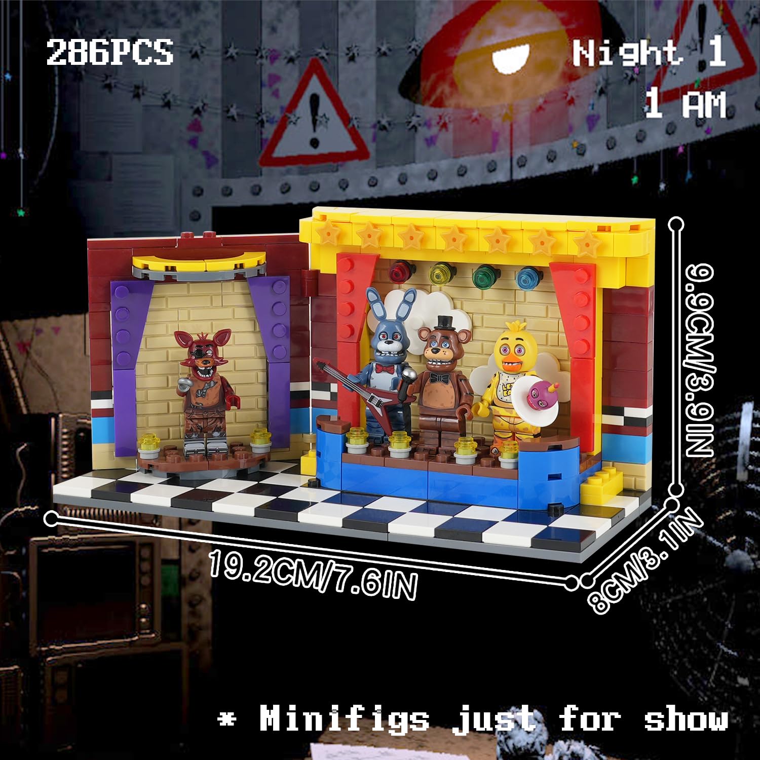 Foto 7 pulgar | Set de Construcción Mooxi-moc Fnaf Movie Stage 286 Piezas - Venta Internacional