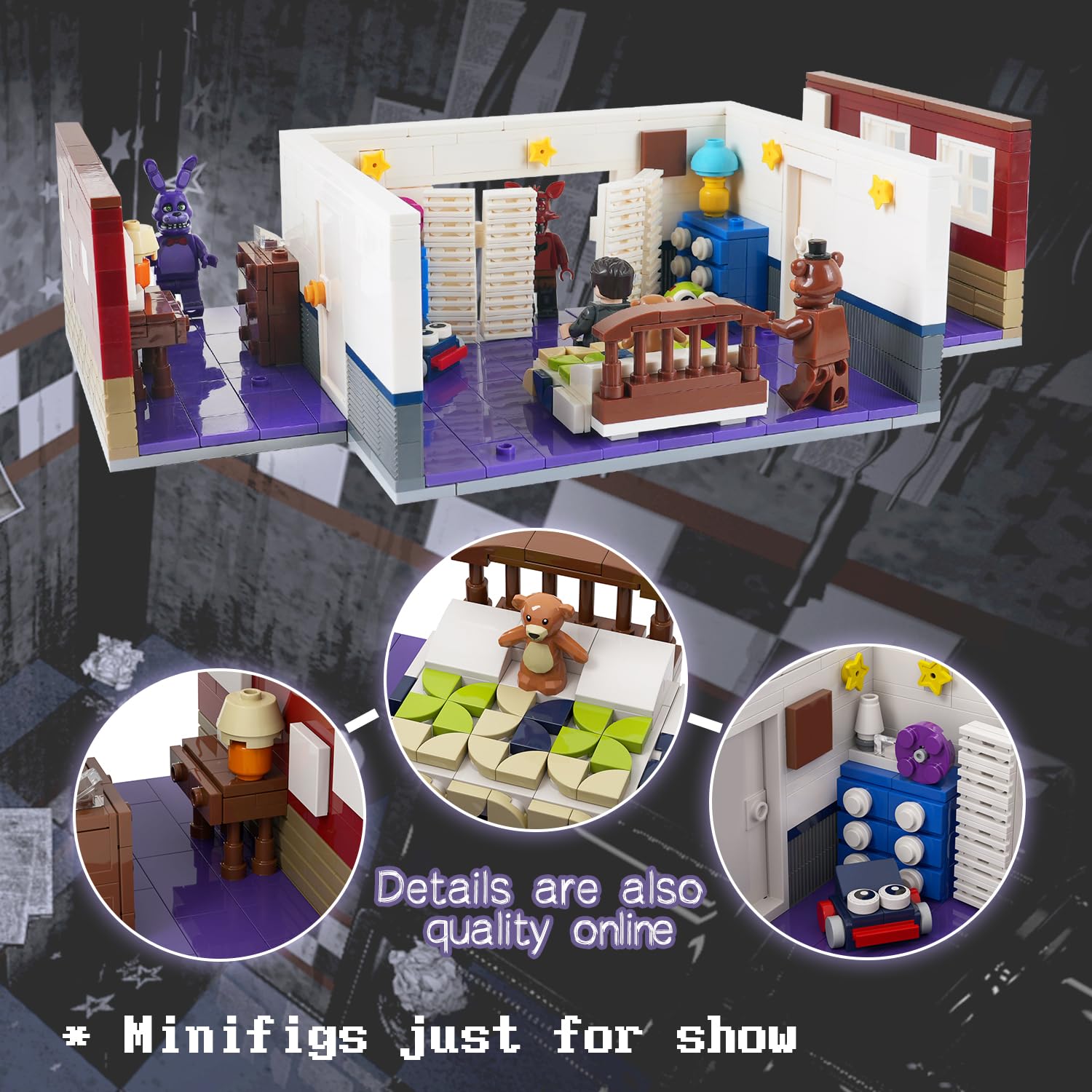 Foto 6 pulgar | Set de Construcción Mooxi-moc Fnaf Room con 585 Piezas- Venta Internacional