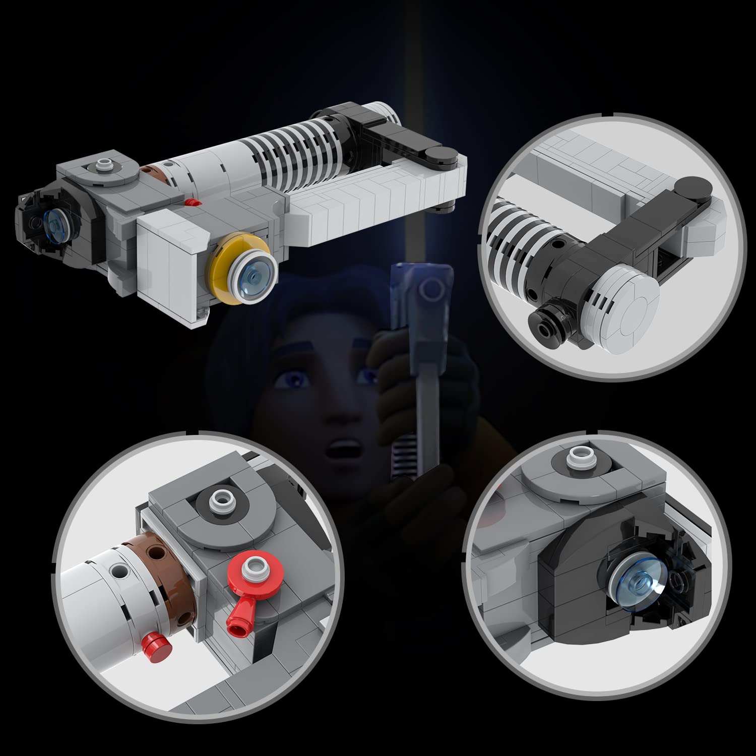 Foto 5 pulgar | Set de Construcción Mooxi-moc Space Wars Ezra Bridger Lightsable Hilt - Venta Internacional