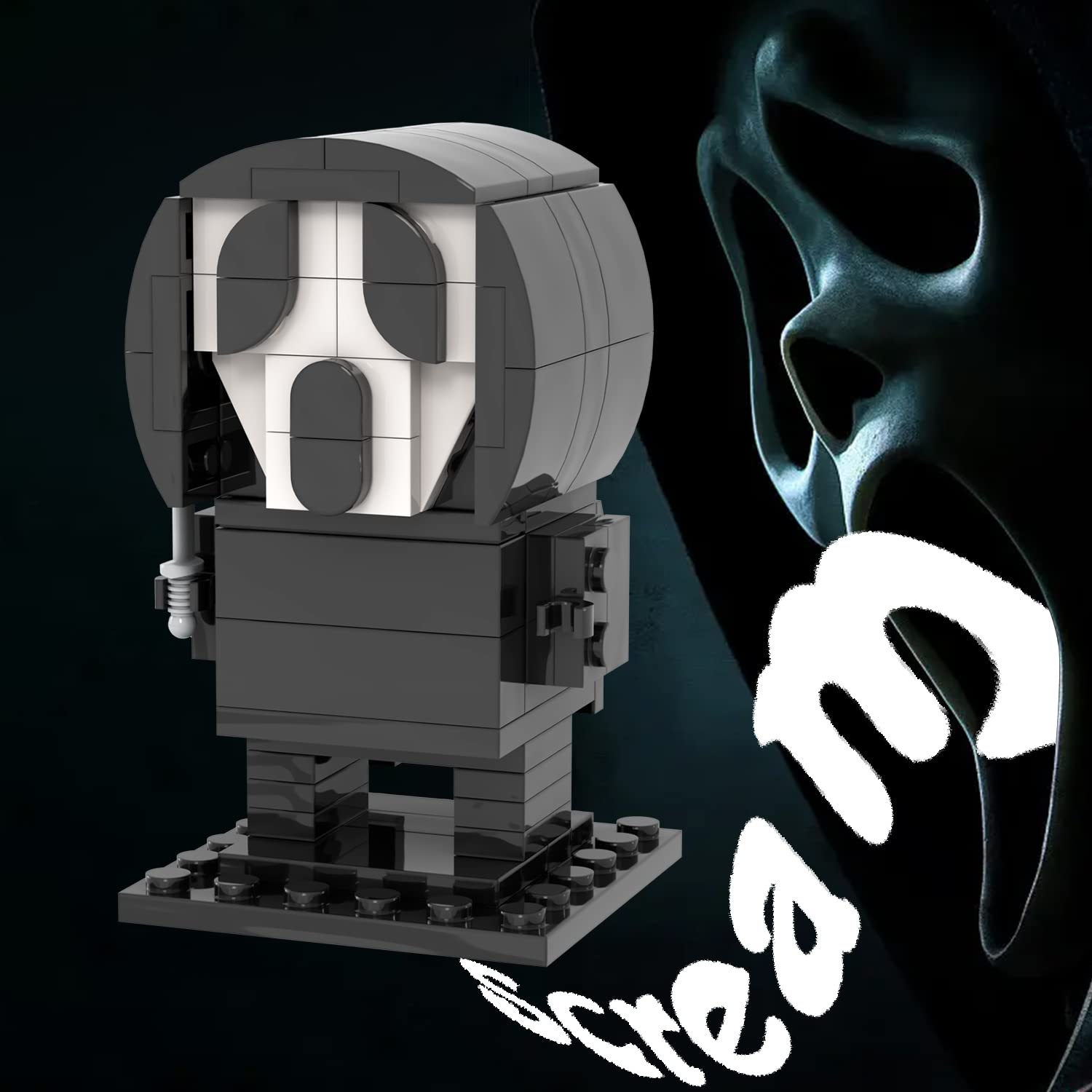 Foto 5 pulgar | Set de Bloques Mooxi Halloween Scream Brick Mini Headz- Venta Internacional