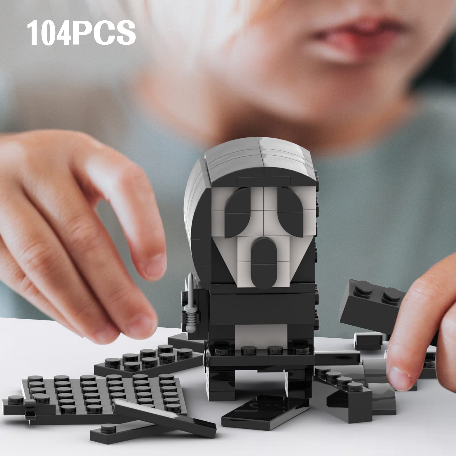 Foto 6 pulgar | Set de Bloques Mooxi Halloween Scream Brick Mini Headz- Venta Internacional