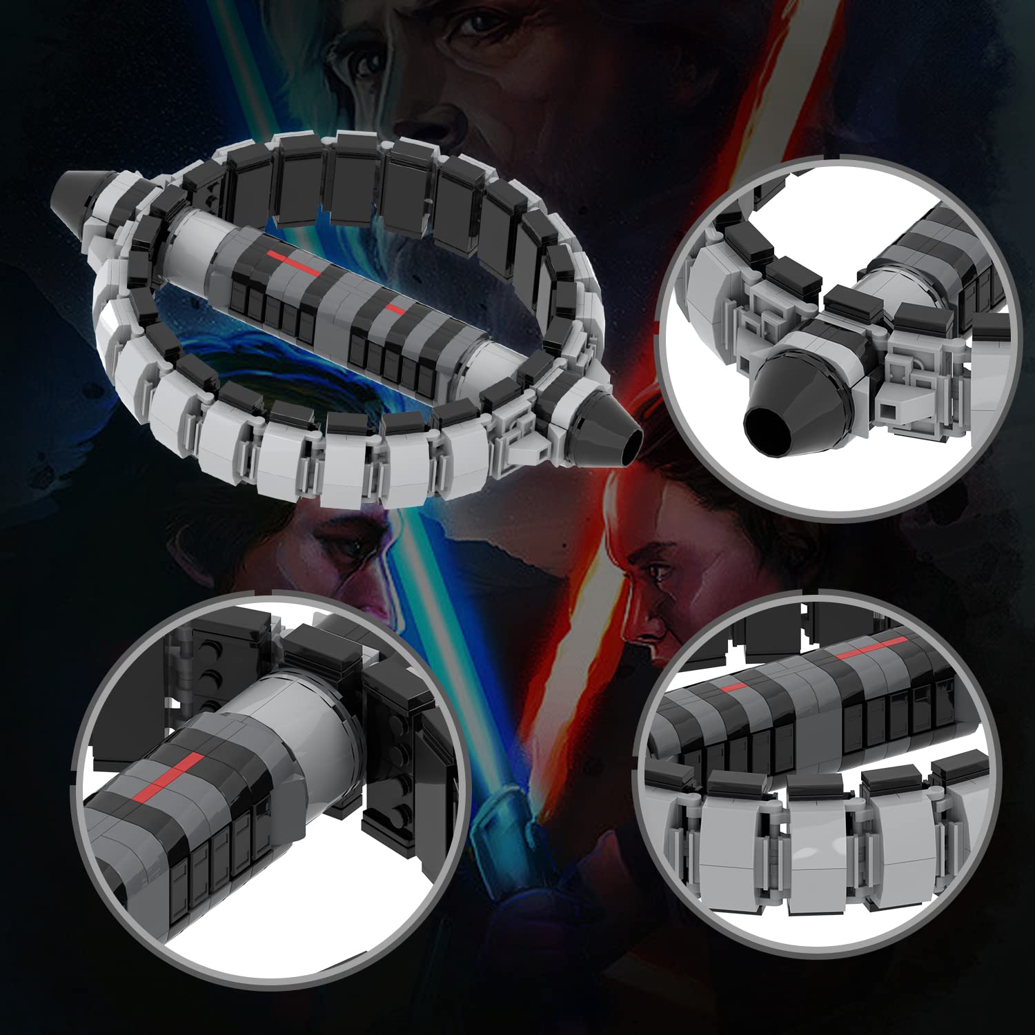 Foto 6 pulgar | Kit De Construcción Mooxi-moc Space War Imperial Inquisitor Lightsaber - Venta Internacional