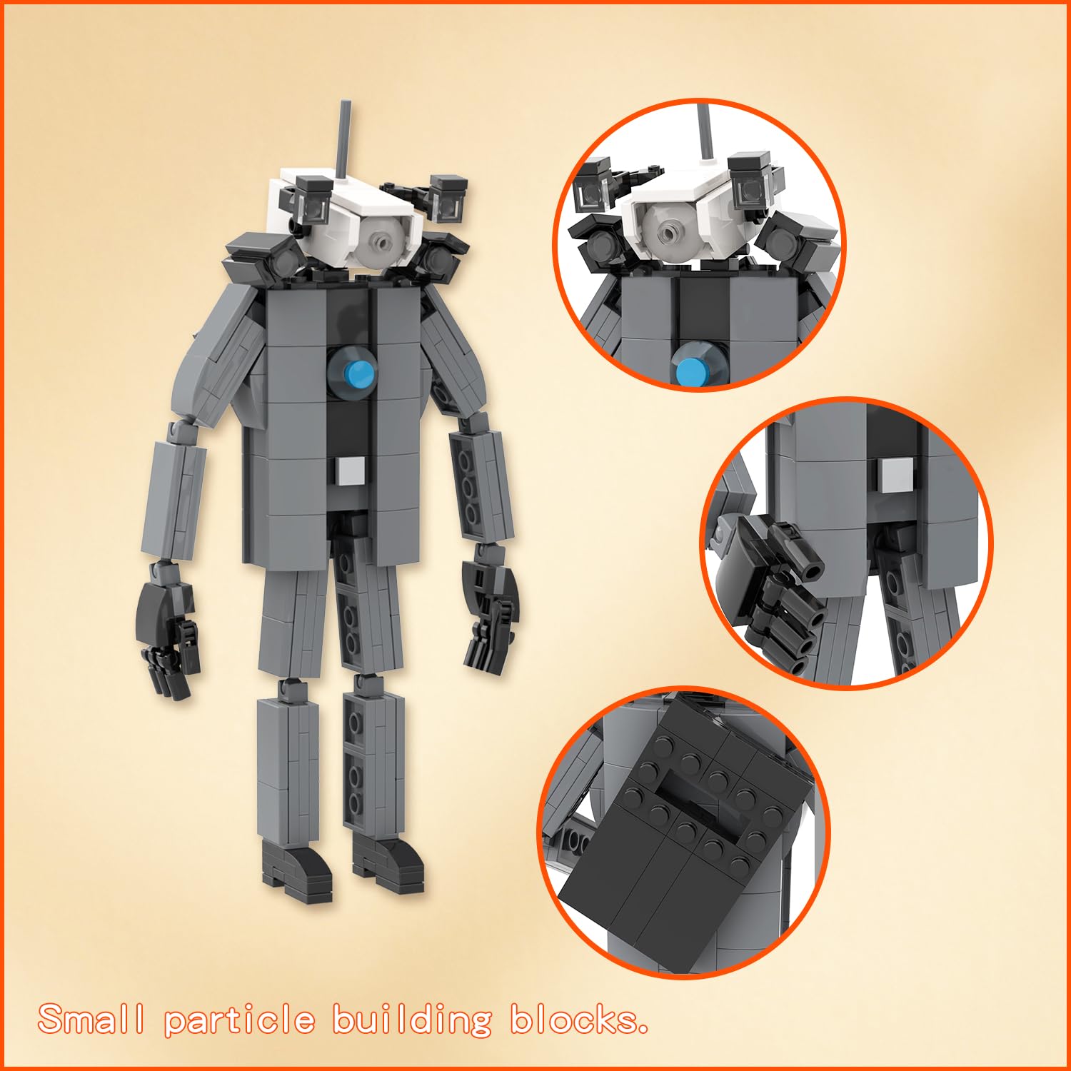 Foto 4 | Set de Construcción Mooxi-moc Skibi Man Camera Kids 266 Piezas - Venta Internacional