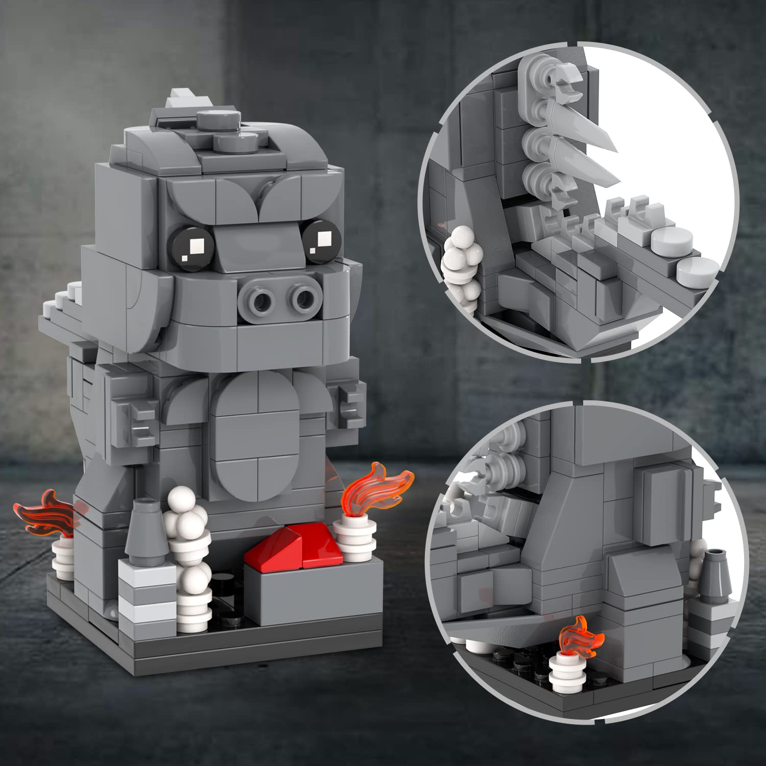 Foto 5 pulgar | Set de Construcción Mooxi-moc Godzilla Brick Mini Headz 213 Piezas - Venta Internacional