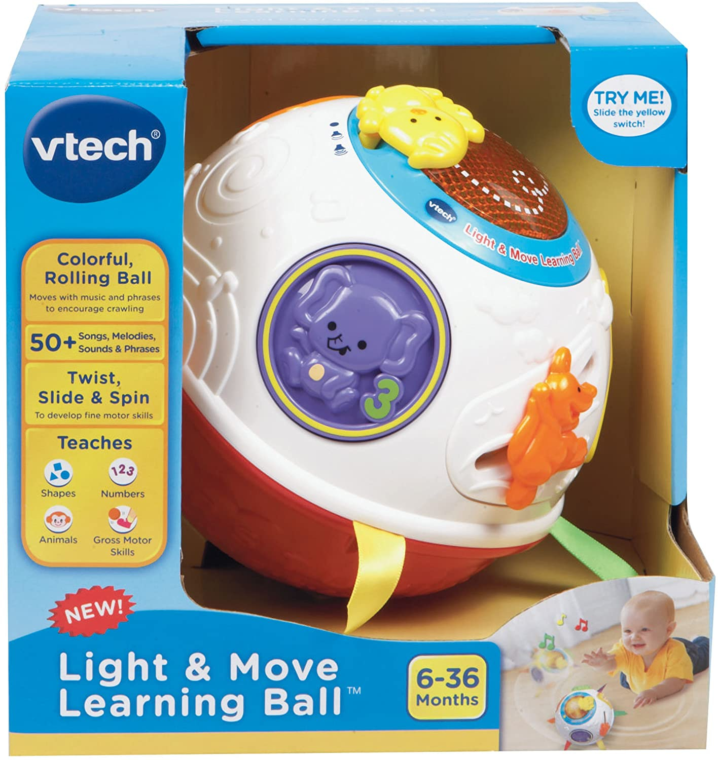 Foto 6 pulgar | Pelota de Aprendizaje Vtech Light and Move - Venta Internacional