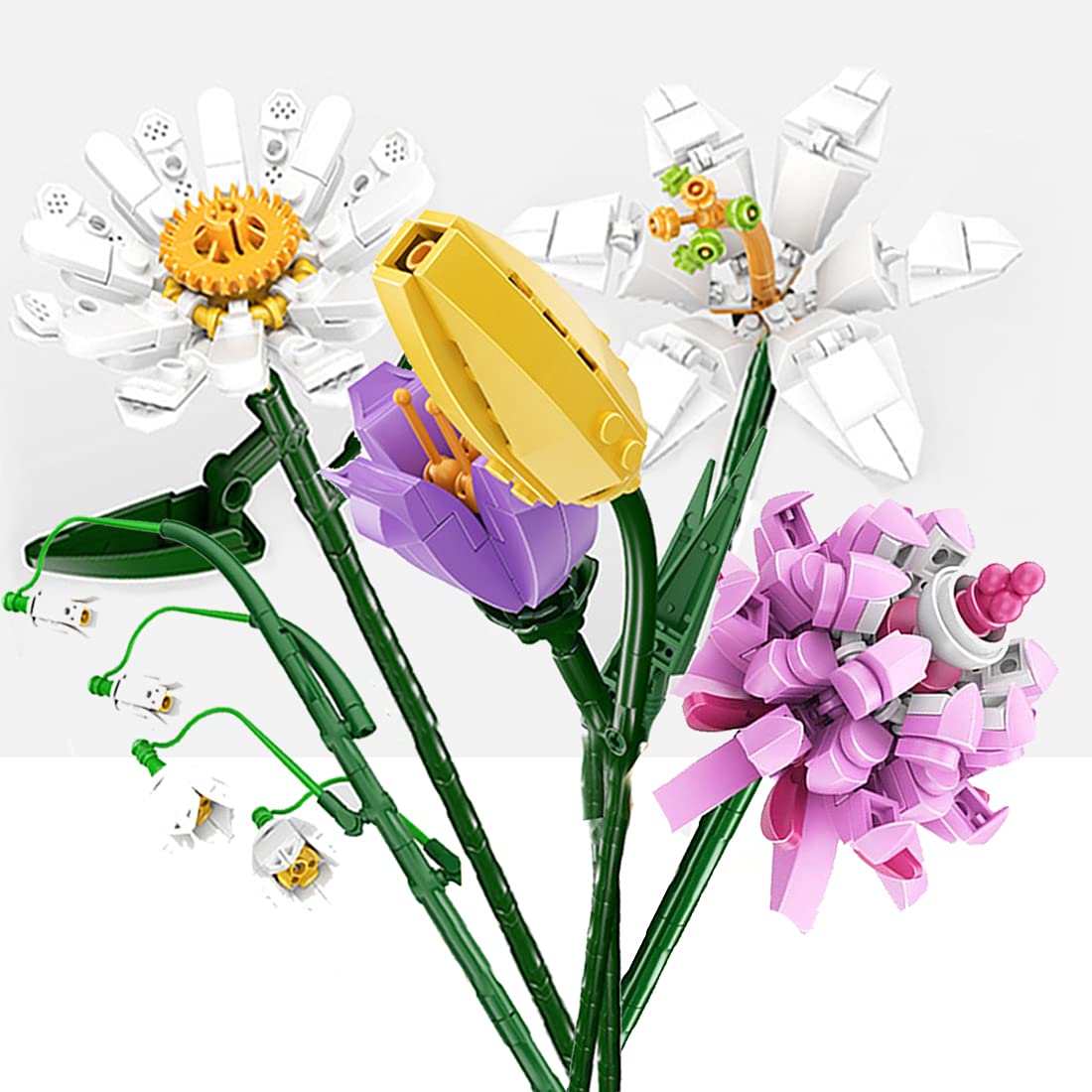 Foto 2 pulgar | Set de Bloques Flores Building Blocks Cihely Paquete de 5 - Venta Internacional