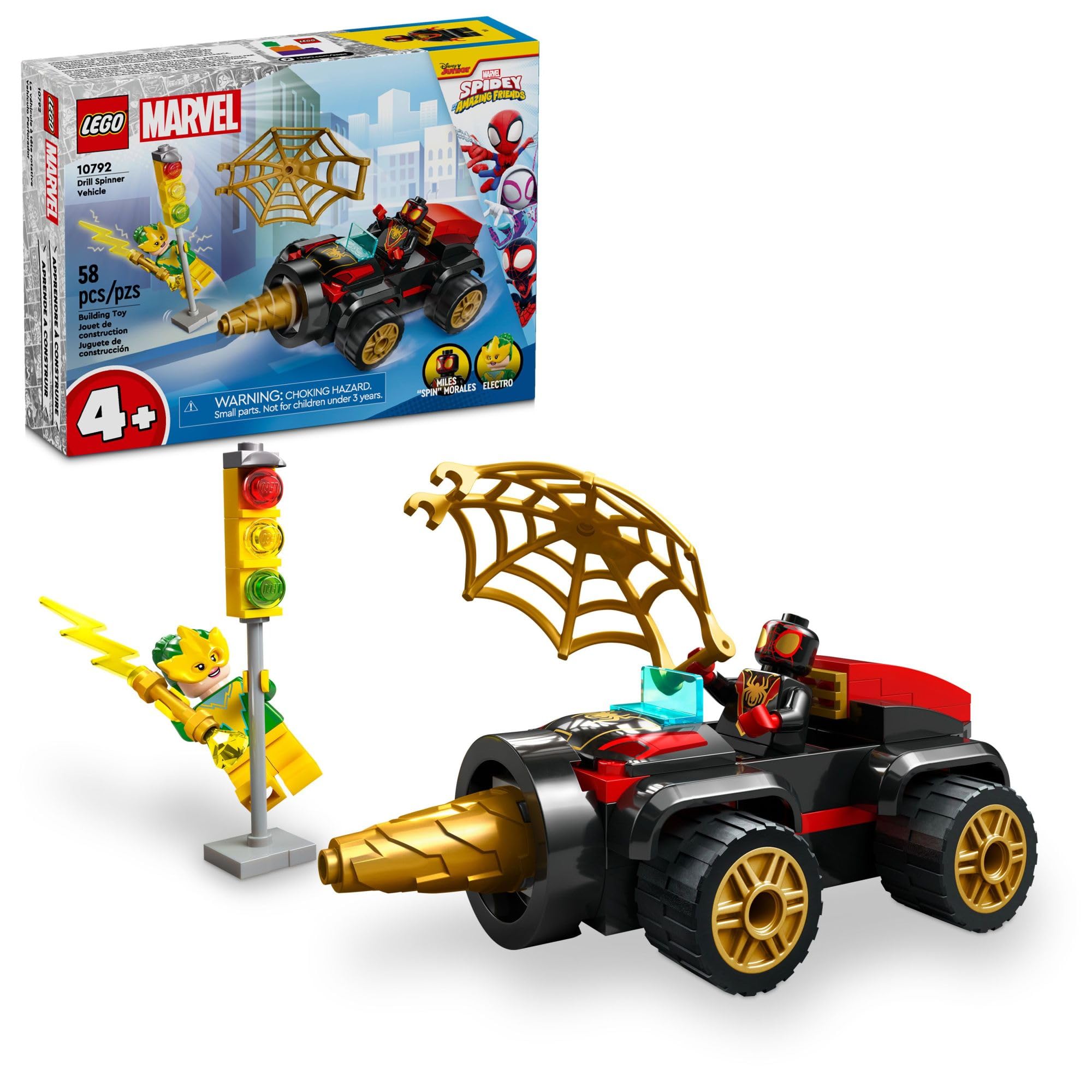 Foto 2 pulgar | Vehículo Lego Marvel Drill Spinner De Juguete Miles Morales 10792 - Venta Internacional