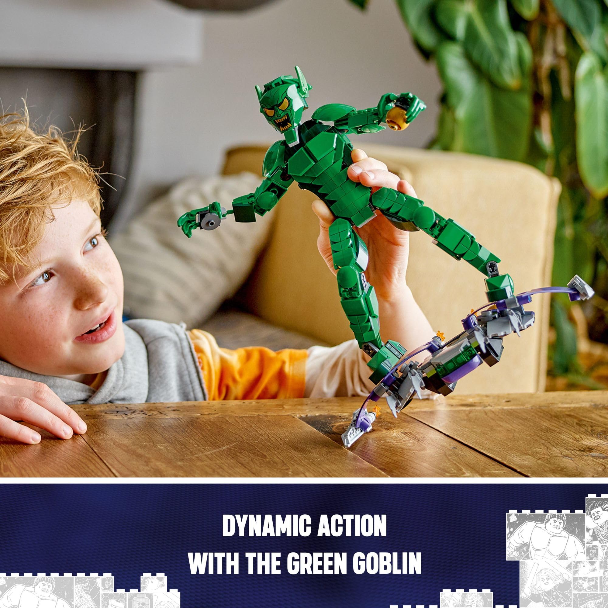 Foto 7 pulgar | Juguete de Construcción de Figuras Lego Marvel Green Goblin - Venta Internacional