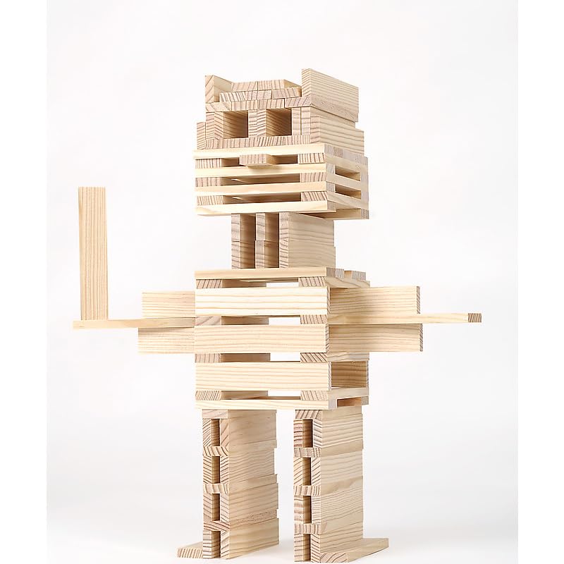 Foto 7 | Set de Construcción Kapla Wooden 280 Tablones de Madera de Pino Marino con Libro de Arte
