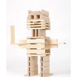 Foto 7 | Set de Construcción Kapla Wooden 280 Tablones de Madera de Pino Marino con Libro de Arte