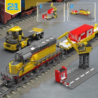 Foto 2 | Set de Construcción Mould King 12027 Locomotora Diésel con Remolque 1170 Piezas - Venta Internacional