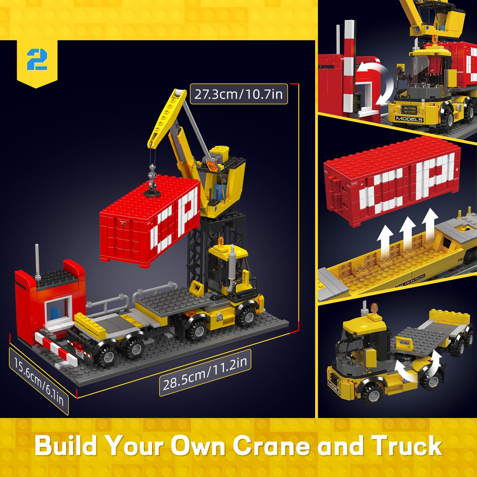 Foto 5 pulgar | Set de Construcción Mould King 12027 Locomotora Diésel con Remolque 1170 Piezas - Venta Internacional