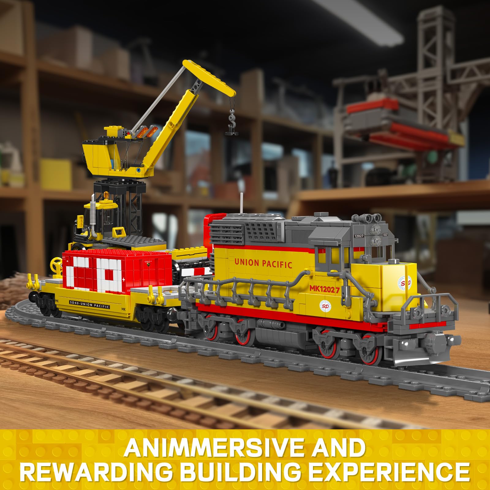 Foto 5 | Set de Construcción Mould King 12027 Locomotora Diésel con Remolque 1170 Piezas - Venta Internacional
