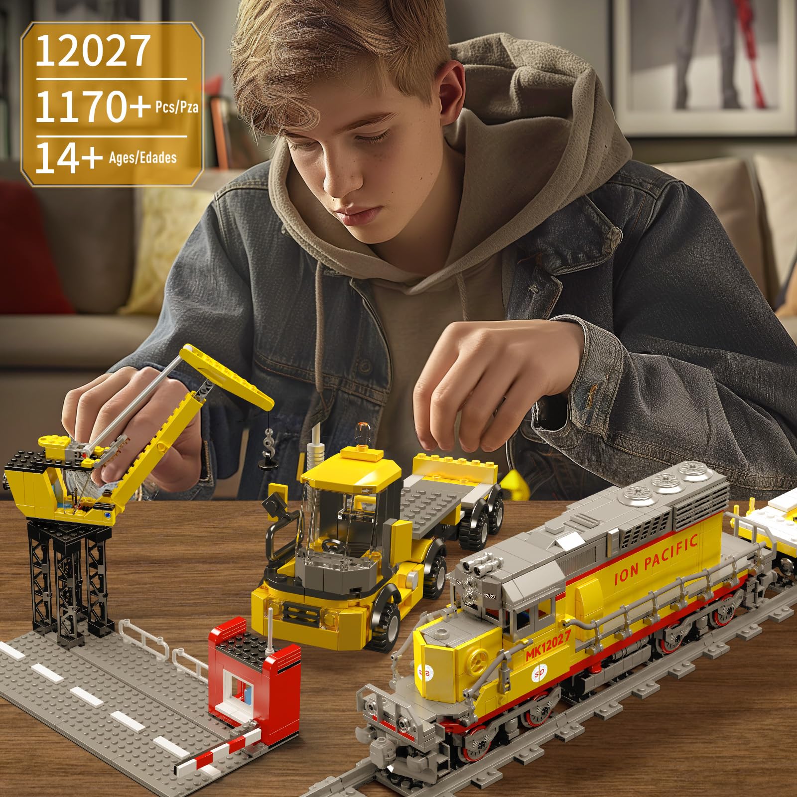 Foto 8 pulgar | Set de Construcción Mould King 12027 Locomotora Diésel con Remolque 1170 Piezas - Venta Internacional