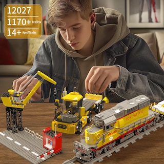 Foto 7 | Set de Construcción Mould King 12027 Locomotora Diésel con Remolque 1170 Piezas - Venta Internacional