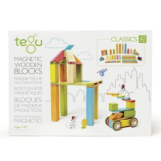 Foto 1 | Juego de Bloques Magnéticos de Madera Tegu 42 Piezas - Multicolor