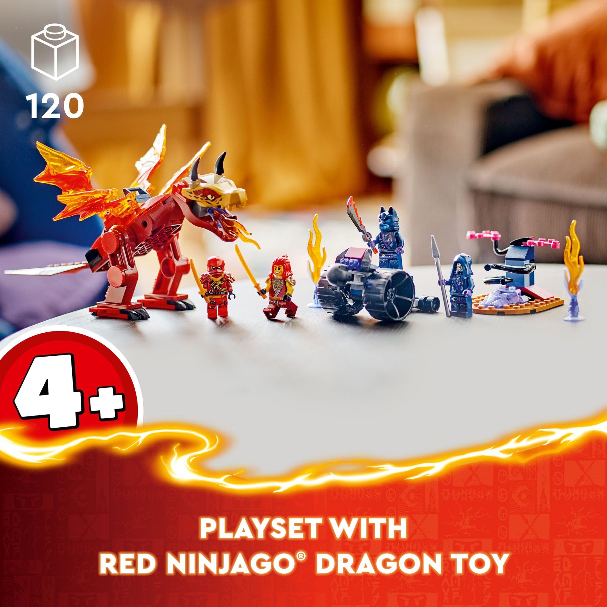 Foto 2 | Juguete Lego Ninjago Kai's Source Dragon Battle con 4 Ninja 4+ Y - Venta Internacional