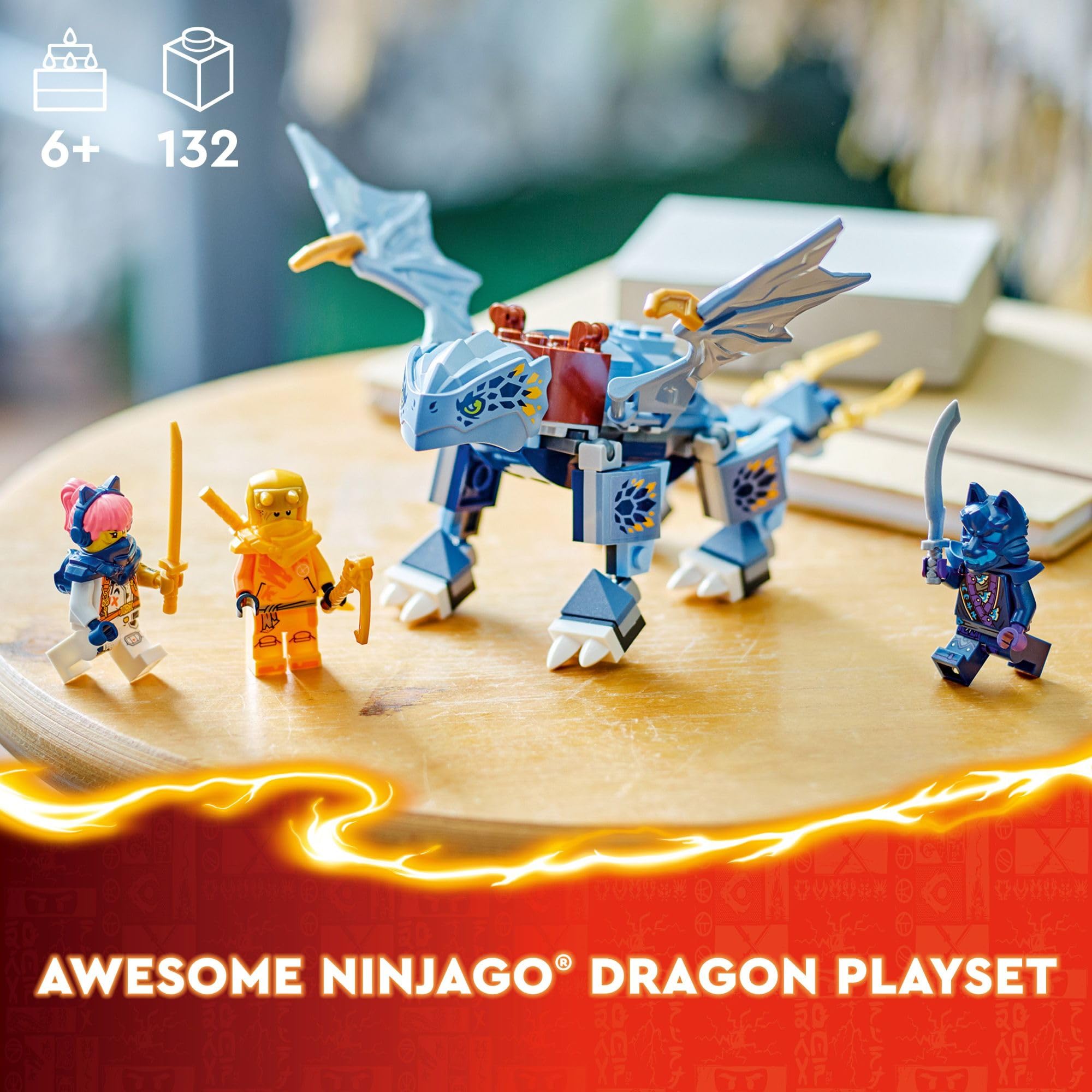 Foto 2 | Juguete Lego Ninjago Young Dragon Riyu Con 3 Minifiguras De 6 Años - Venta Internacional