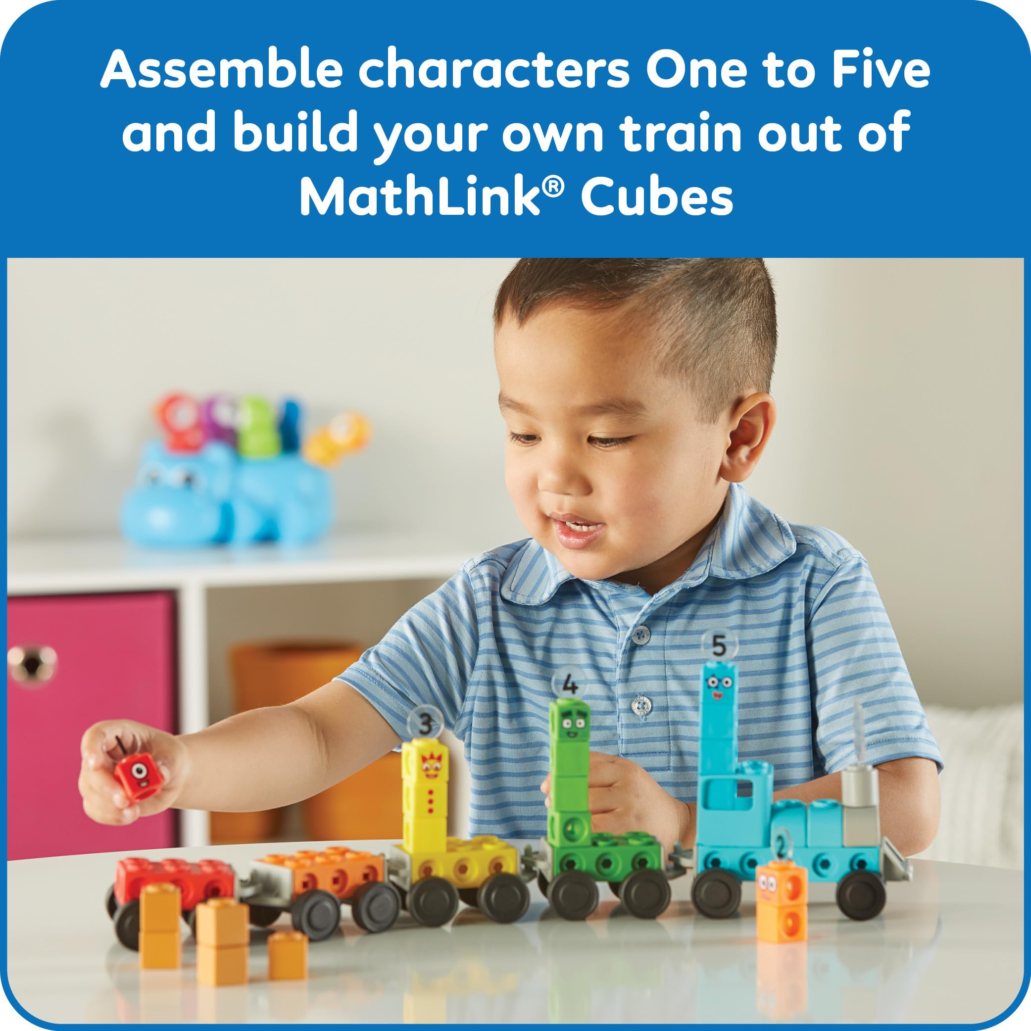 Foto 6 pulgar | Set de Actividades de Cubos Mathlink Hand2mind Numberblocks Express Train