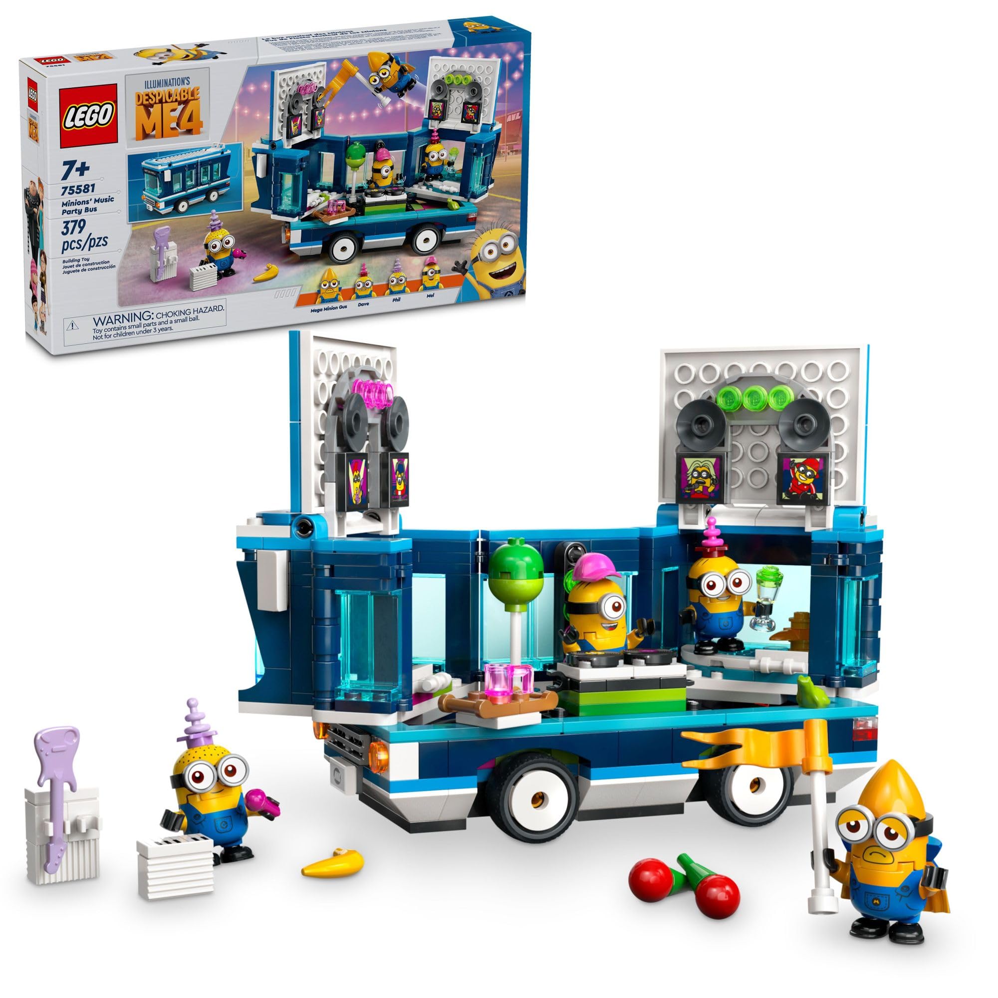 Foto 2 pulgar | Autobús de Fiesta Musical Lego Despicable Me 4 Minions Juguete de Construcción - Venta Internacional