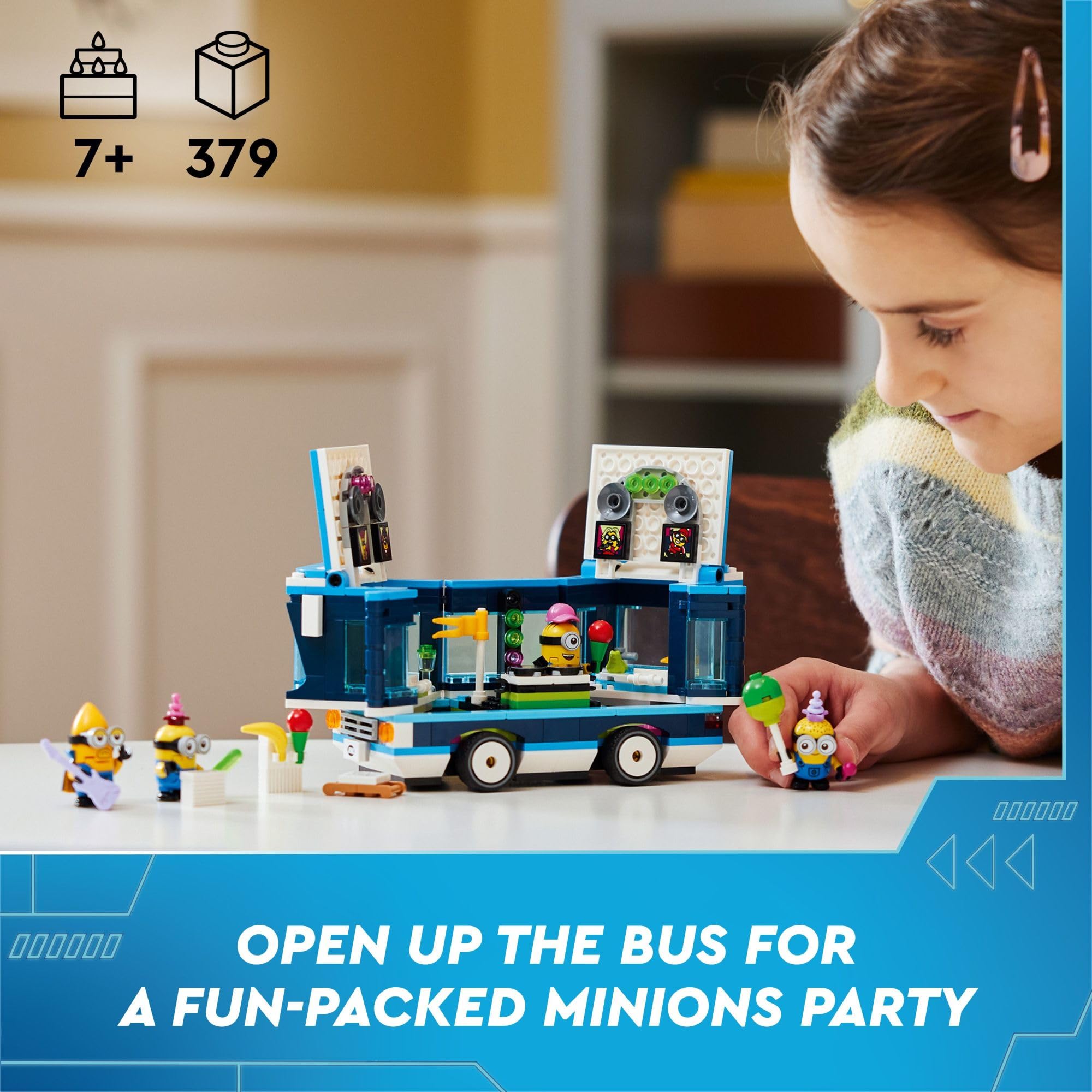 Foto 2 | Autobús de Fiesta Musical Lego Despicable Me 4 Minions Juguete de Construcción - Venta Internacional