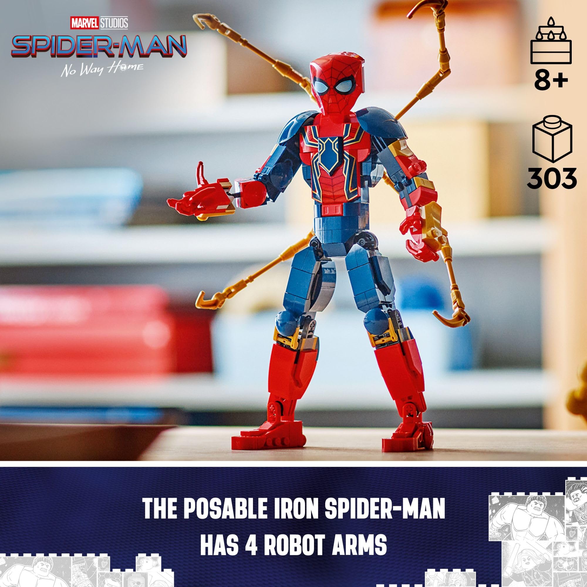Foto 3 pulgar | Figura de Construcción Lego Marvel Iron Spider-Man 76298 - Venta Internacional