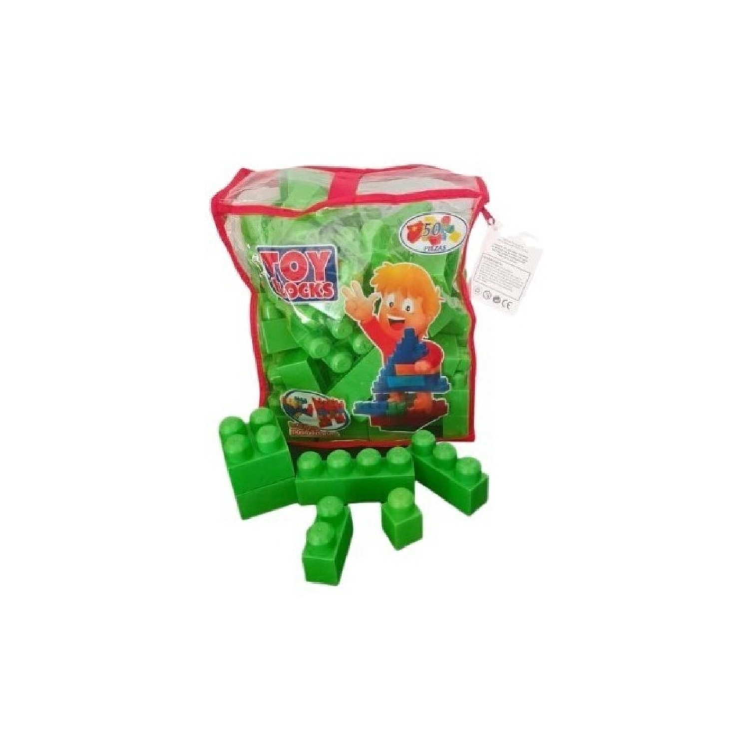 Bloques de Construcción Mega Blocks Fab Chilena 50 Unidades color Verde - Venta Internacional