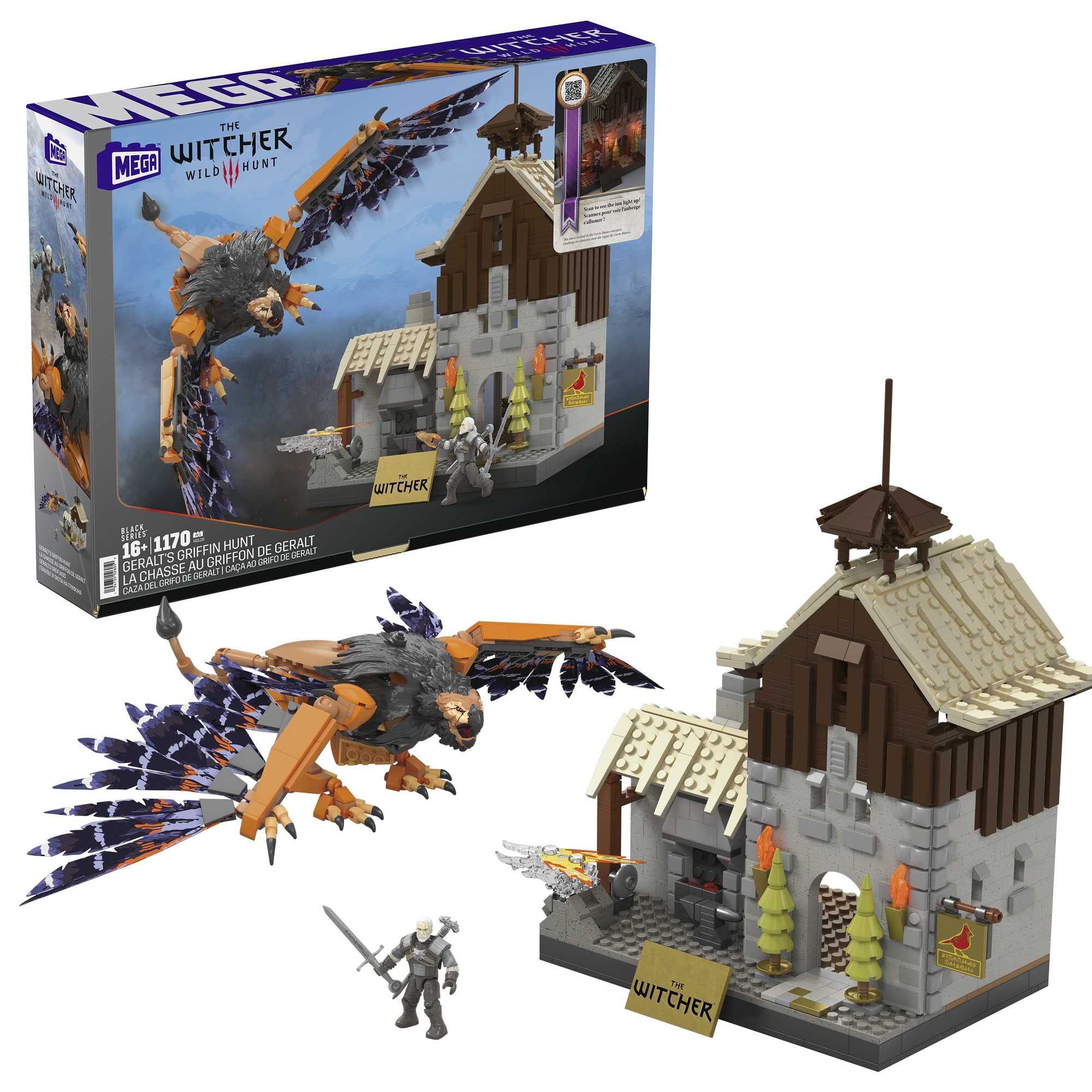 Set De Juguetes De Construcción Mega The Witcher Geralt's Griffin Hunt 1170 Piezas - Venta Internacional