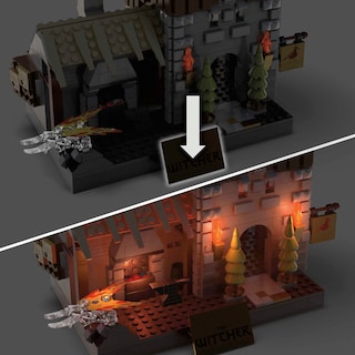 Foto 3 | Set De Juguetes De Construcción Mega The Witcher Geralt's Griffin Hunt 1170 Piezas - Venta Internacional