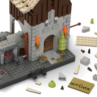 Foto 4 | Set De Juguetes De Construcción Mega The Witcher Geralt's Griffin Hunt 1170 Piezas - Venta Internacional