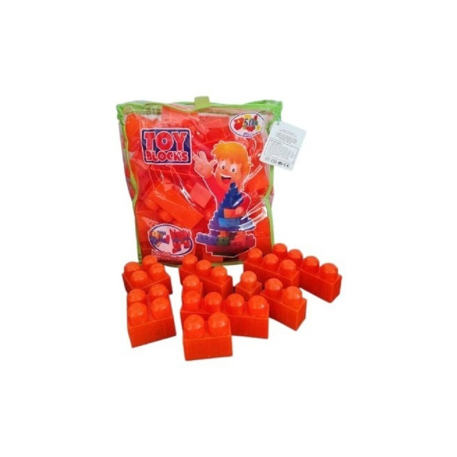 Bloques de Construcción Mega Blocks Fab Chilena Naranja 50 Unidades - Venta Internacional