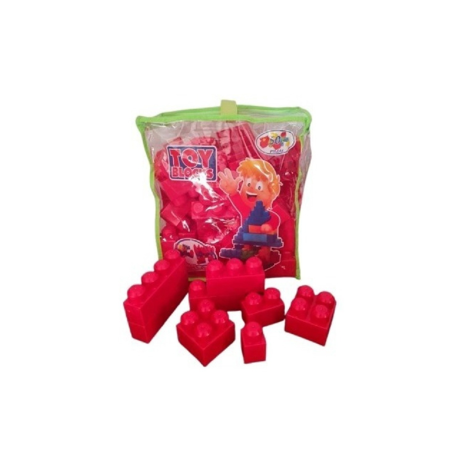 Bloques de Construcción Toy Blocks Rojo 50 Piezas - Venta Internacional