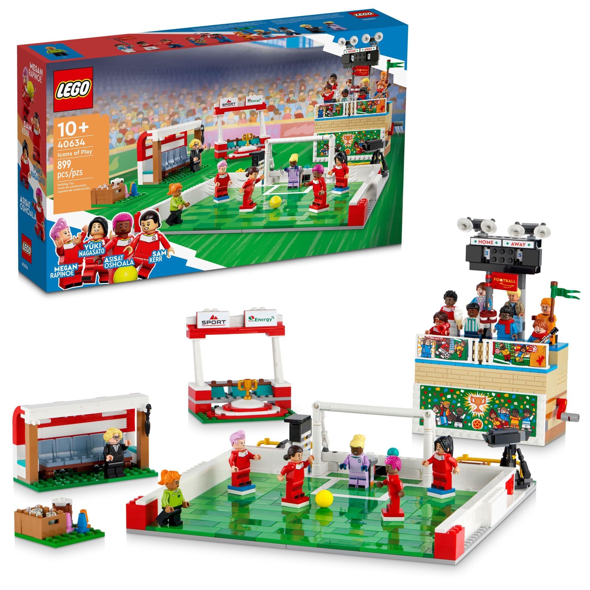 Set de Construcción Lego Icons Of Play Soccer con 15 Minifiguras - Venta Internacional