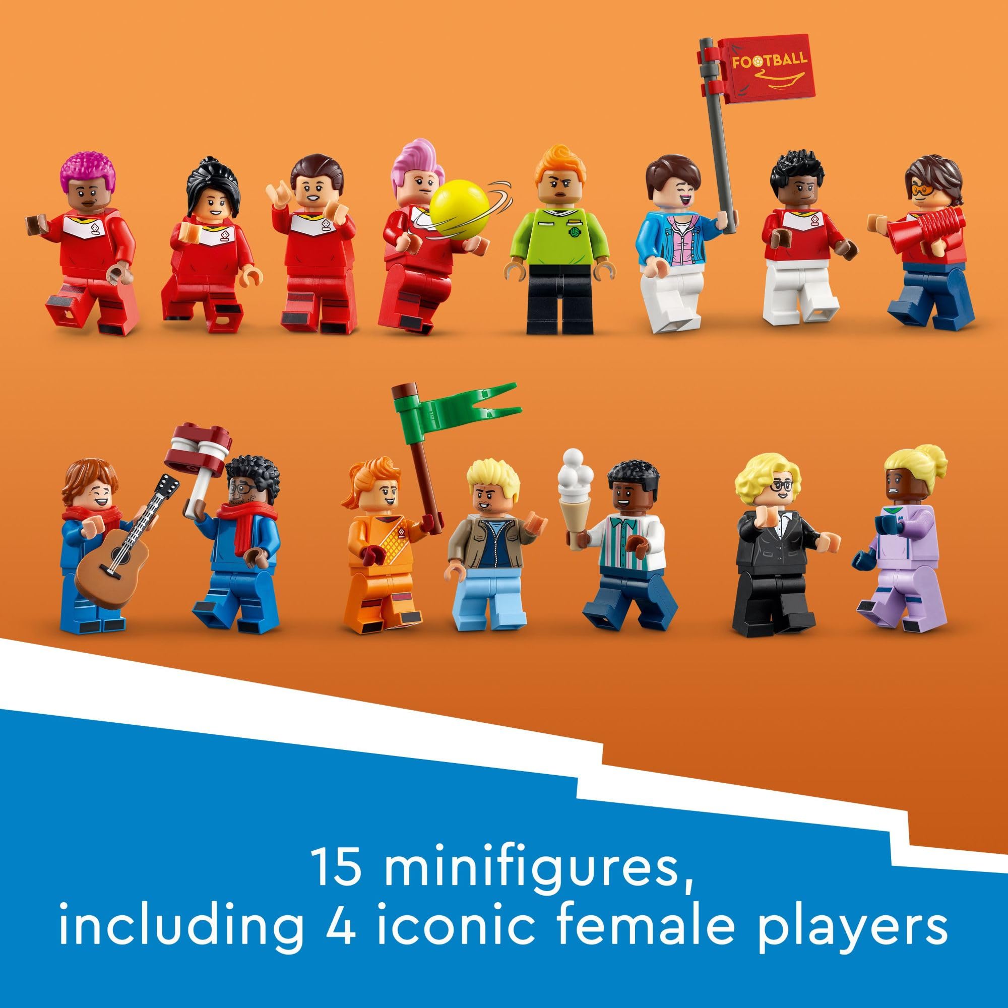 Foto 7 pulgar | Set de Construcción Lego Icons Of Play Soccer con 15 Minifiguras - Venta Internacional