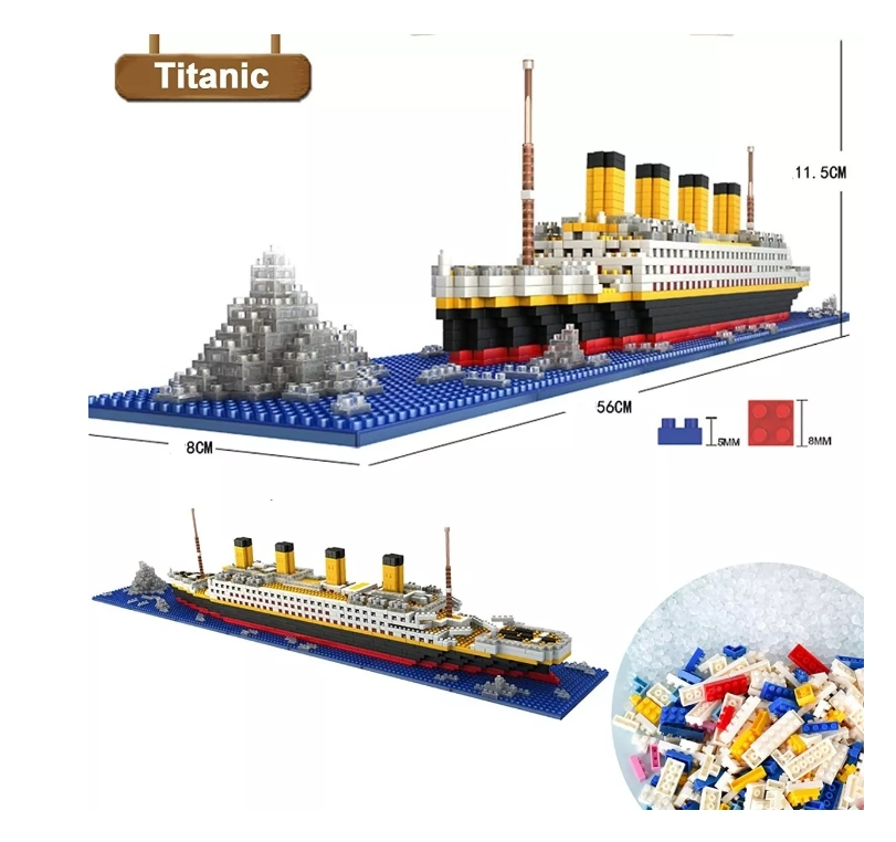 Foto 3 pulgar | Set de Construcción Titanic Modelo 3d 1860 Piezas con Caja - Venta Internacional
