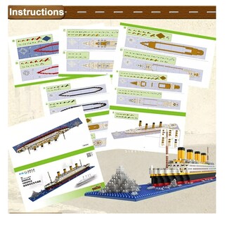 Foto 5 | Set de Construcción Titanic Modelo 3d 1860 Piezas con Caja - Venta Internacional
