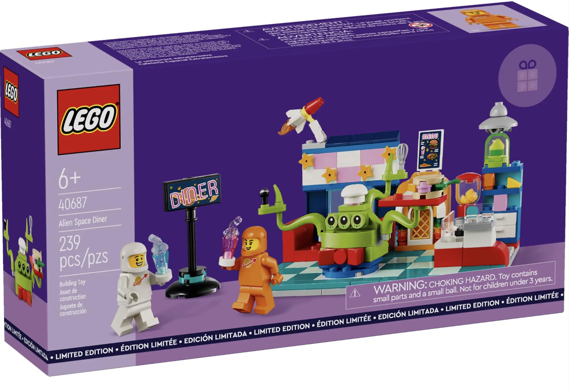 Juguete LEGO Alien Space Diner 40687 Edición Limitada - Venta Internacional