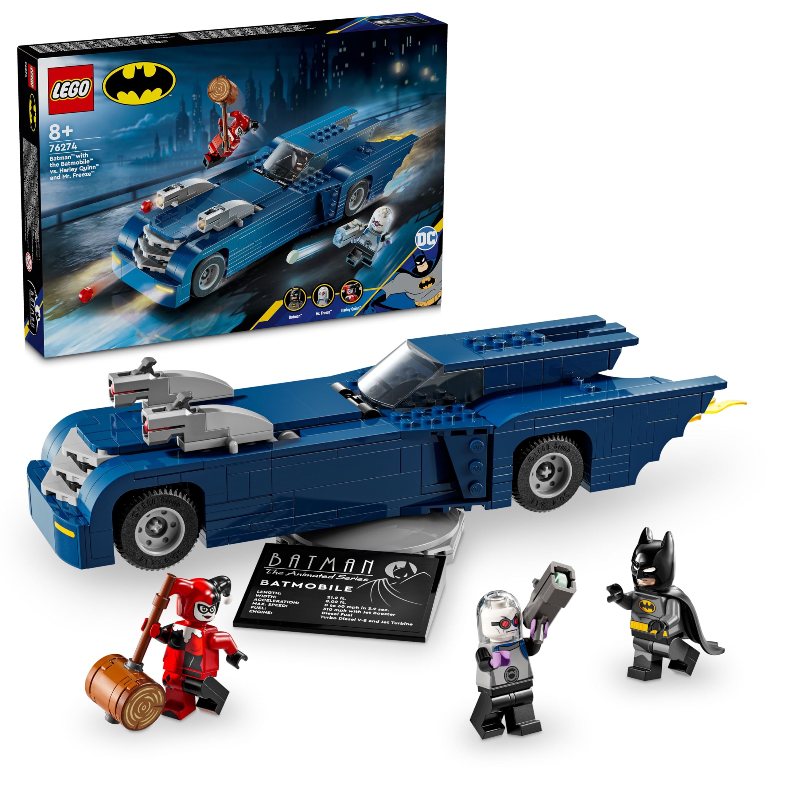 Foto 2 pulgar | Set LEGO 76274 DC Batman En Batmóvil Contra Harley Quinn Y Mr. Freeze - Venta Internacional