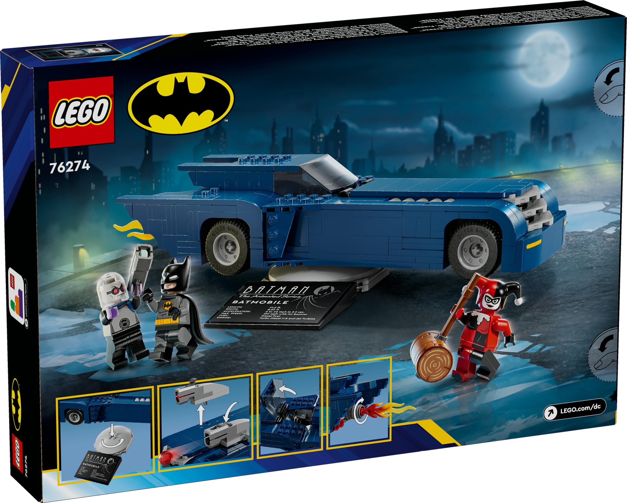 Foto 7 pulgar | Set LEGO 76274 DC Batman En Batmóvil Contra Harley Quinn Y Mr. Freeze - Venta Internacional