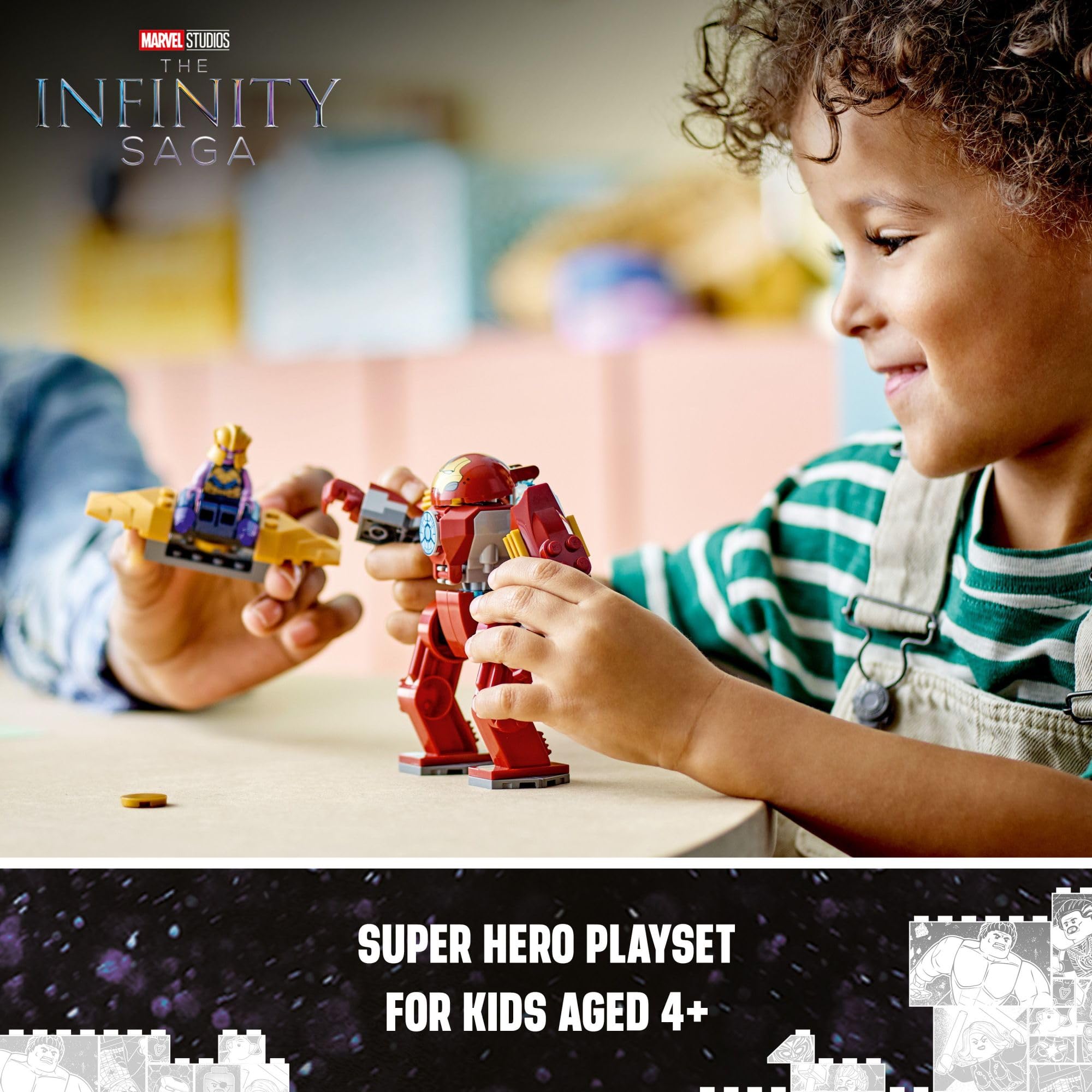 Foto 3 pulgar | Set de Juguetes de Construcción Lego Marvel Iron Man Hulkbuster vs Thanos - Venta Internacional