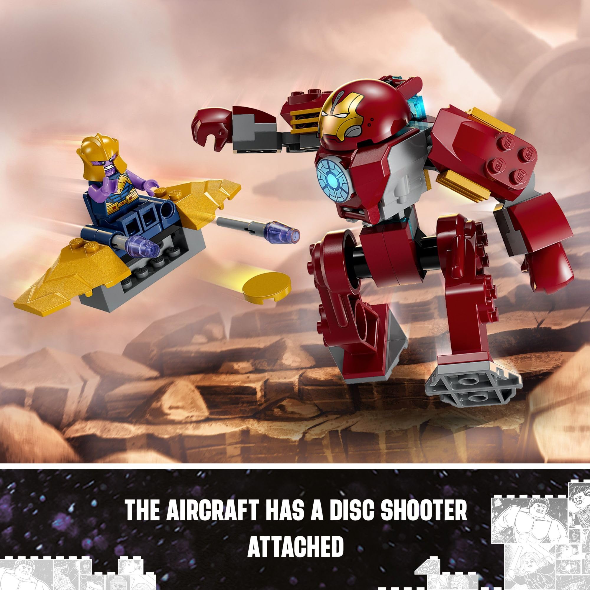 Foto 7 pulgar | Set de Juguetes de Construcción Lego Marvel Iron Man Hulkbuster vs Thanos - Venta Internacional